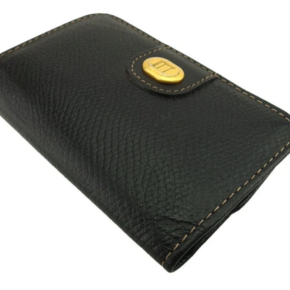 Dunhill Key holder Black gold Women Authentic secondhand